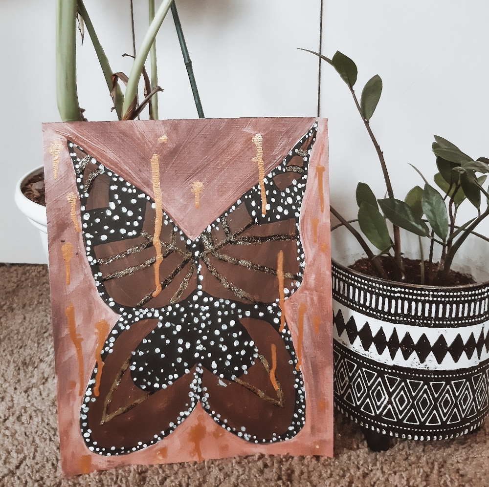 Bohemian Butterfly Painting Home Decor Wall Art